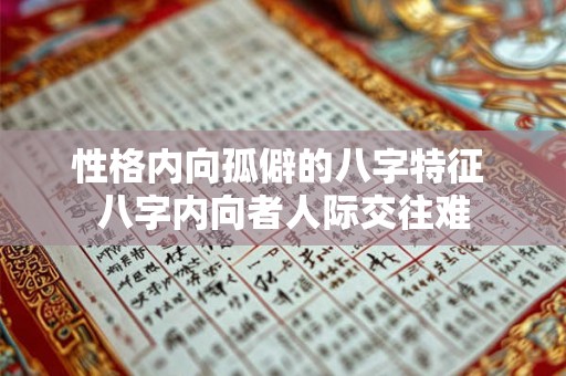 性格内向孤僻的八字特征 八字内向者人际交往难