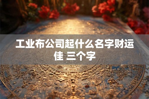 工业布公司起什么名字财运佳 三个字