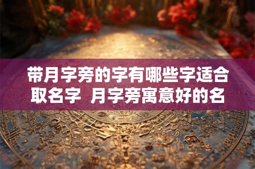 带月字旁的字有哪些字适合取名字  月字旁寓意好的名字女孩