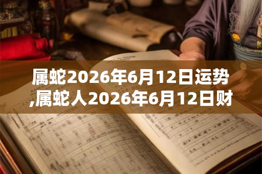 属蛇2026年6月12日运势,属蛇人2026年6月12日财运,生肖蛇2026年6月12日运势