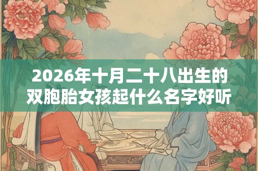2026年十月二十八出生的双胞胎女孩起什么名字好听，五行属什么