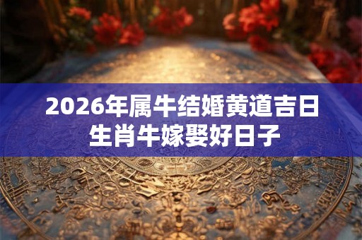 2026年属牛结婚黄道吉日 生肖牛嫁娶好日子 2026年属牛结婚黄道吉日 生肖牛嫁娶好日子