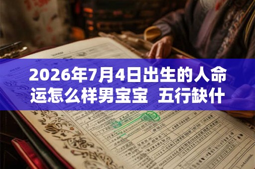 2026年7月4日出生的人命运怎么样男宝宝  五行缺什么