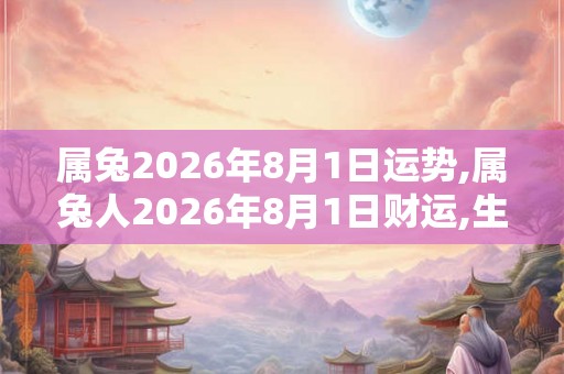 属兔2026年8月1日运势,属兔人2026年8月1日财运,生肖兔2026年8月1日运势