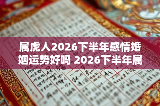 属虎人2026下半年感情婚姻运势好吗 2026下半年属虎的爱情运势怎么样 属虎人2026下半年感情婚姻运势好吗 2026下半年属虎的爱情运势怎么样