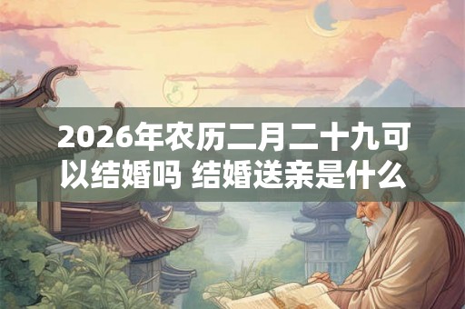 2026年农历二月二十九可以结婚吗 结婚送亲是什么