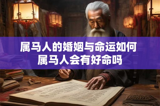 属马人的婚姻与命运如何 属马人会有好命吗
