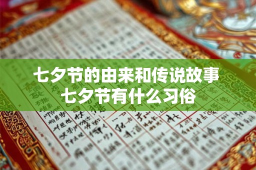 七夕节的由来和传说故事 七夕节有什么习俗