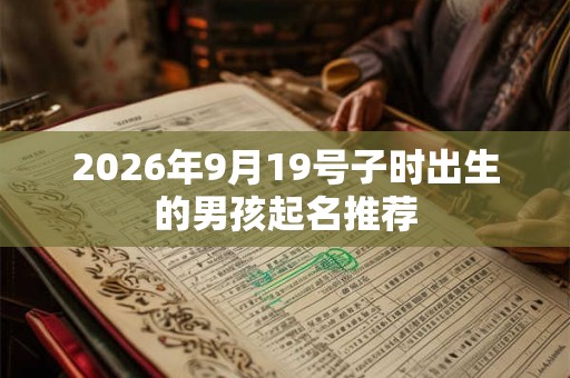 2026年9月19号子时出生的男孩起名推荐