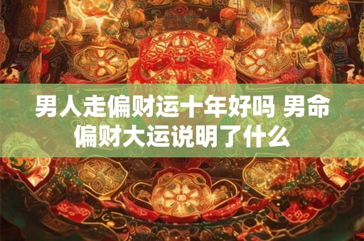 男人走偏财运十年好吗 男命偏财大运说明了什么