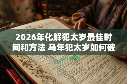 2026年化解犯太岁最佳时间和方法 马年犯太岁如何破解