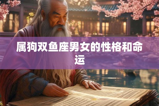 属狗双鱼座男女的性格和命运 属狗双鱼座男女的性格和命运