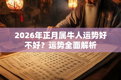 2026年正月属牛人运势好不好?运势全面解析 2026年正月属牛人运势好不好?运势全面解析