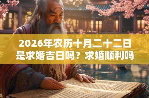 2026年农历十月二十二日是求婚吉日吗？求婚顺利吗？