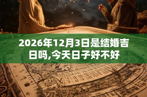 2026年12月3日是结婚吉日吗,今天日子好不好