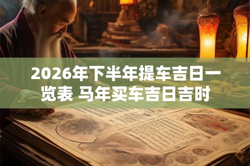 2026年下半年提车吉日一览表 马年买车吉日吉时 2026年下半年提车吉日一览表 马年买车吉日吉时