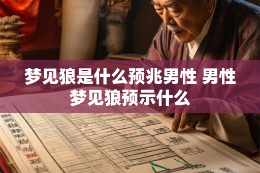 梦见狼是什么预兆男性 男性梦见狼预示什么