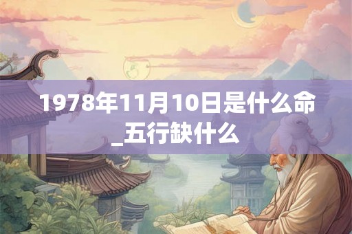 1978年11月10日是什么命_五行缺什么