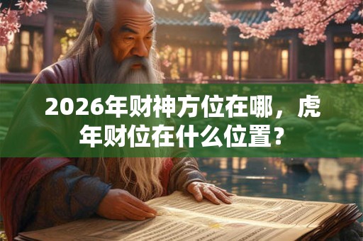 2026年财神方位在哪，虎年财位在什么位置？