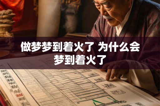 做梦梦到着火了 为什么会梦到着火了