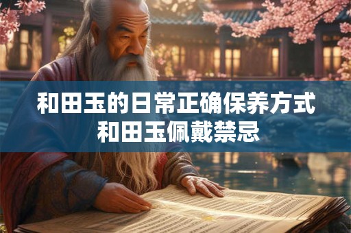 和田玉的日常正确保养方式 和田玉佩戴禁忌