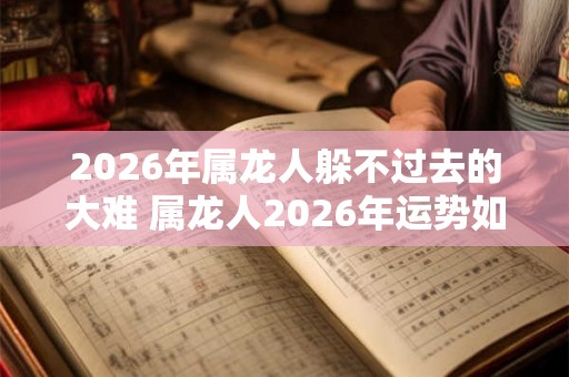2026年属龙人躲不过去的大难 属龙人2026年运势如何