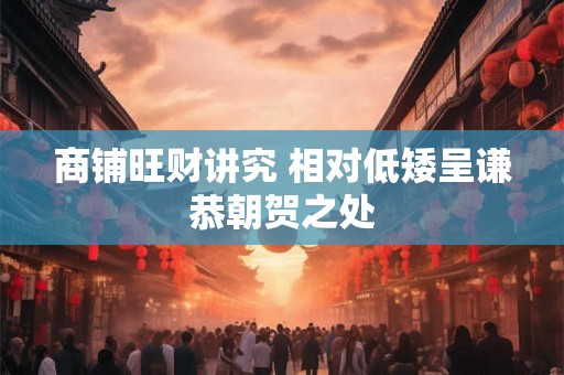 商铺旺财讲究 相对低矮呈谦恭朝贺之处