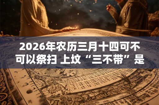 2026年农历三月十四可不可以祭扫 上坟“三不带”是什么意思 2026年农历三月十四可不可以祭扫 上坟“三不带”是什么意思