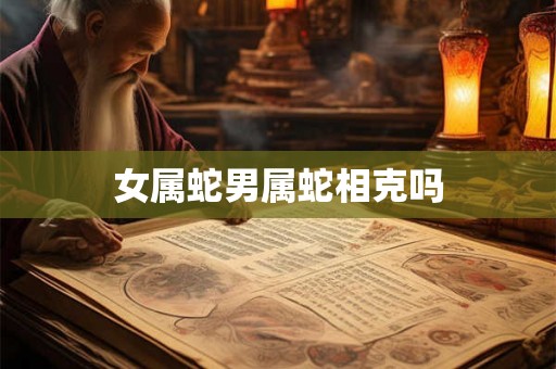 女属蛇男属蛇相克吗