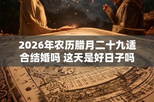 2026年农历腊月二十九适合结婚吗 这天是好日子吗