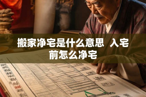 搬家净宅是什么意思 入宅前怎么净宅 搬家净宅是什么意思 入宅前怎么净宅