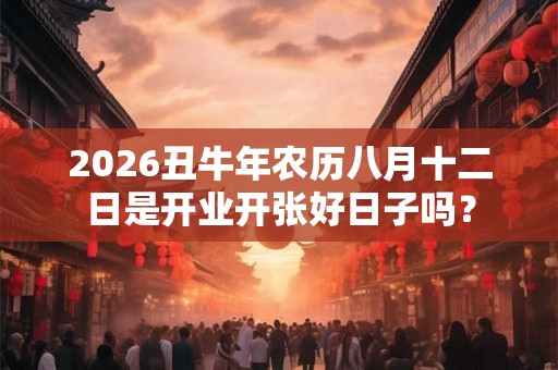 2026丑牛年农历八月十二日是开业开张好日子吗？