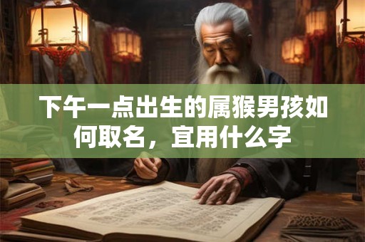 下午一点出生的属猴男孩如何取名，宜用什么字