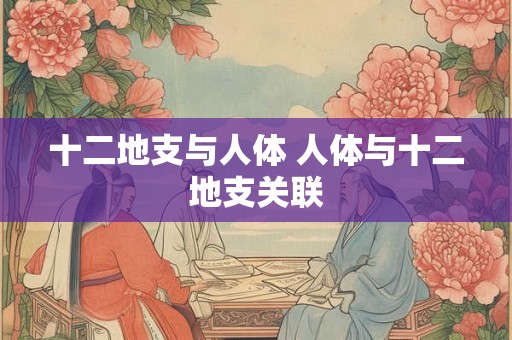 十二地支与人体 人体与十二地支关联