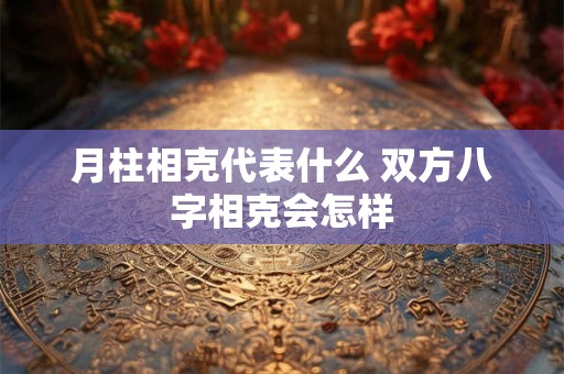 月柱相克代表什么 双方八字相克会怎样