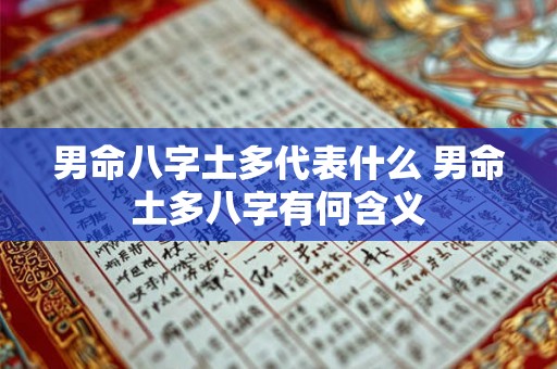 男命八字土多代表什么 男命土多八字有何含义