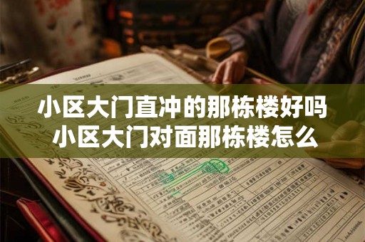 小区大门直冲的那栋楼好吗 小区大门对面那栋楼怎么样
