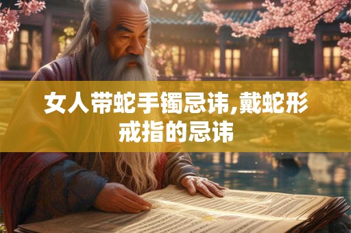 女人带蛇手镯忌讳,戴蛇形戒指的忌讳 女人带蛇手镯忌讳,戴蛇形戒指的忌讳