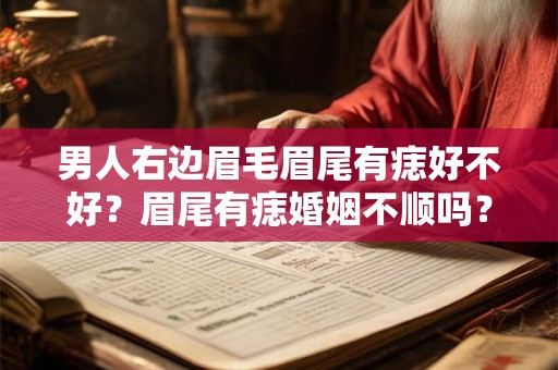男人右边眉毛眉尾有痣好不好？眉尾有痣婚姻不顺吗？