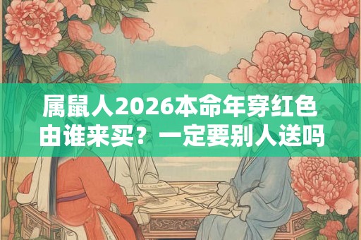 属鼠人2026本命年穿红色由谁来买？一定要别人送吗？