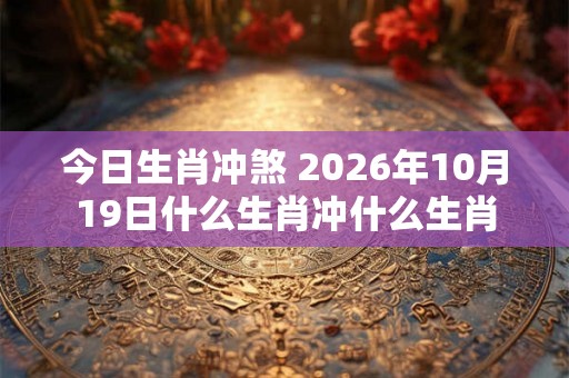 今日生肖冲煞 2026年10月19日什么生肖冲什么生肖