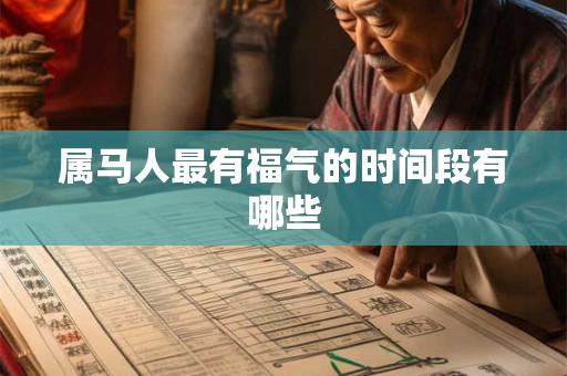 属马人最有福气的时间段有哪些