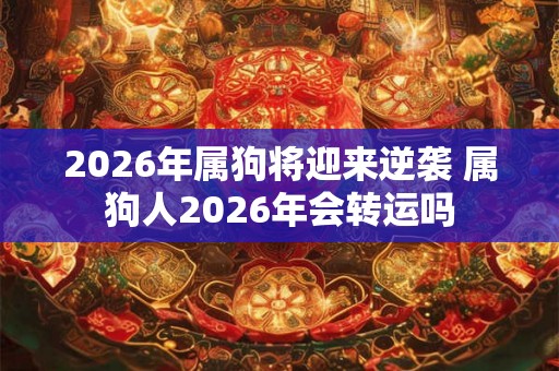 2026年属狗将迎来逆袭 属狗人2026年会转运吗