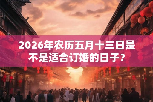 2026年农历五月十三日是不是适合订婚的日子？