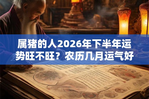 属猪的人2026年下半年运势旺不旺？农历几月运气好？