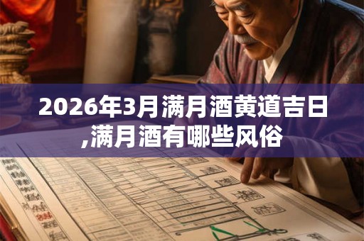 2026年3月满月酒黄道吉日,满月酒有哪些风俗