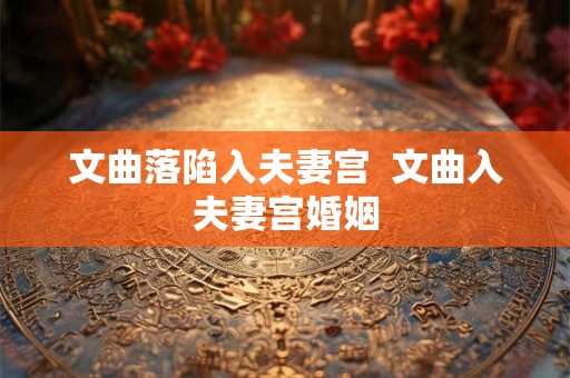 文曲落陷入夫妻宫  文曲入夫妻宫婚姻