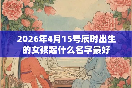 2026年4月15号辰时出生的女孩起什么名字最好