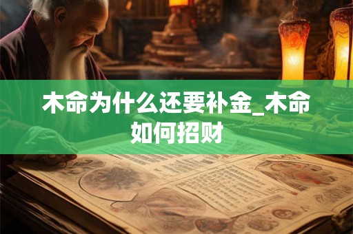 木命为什么还要补金_木命如何招财