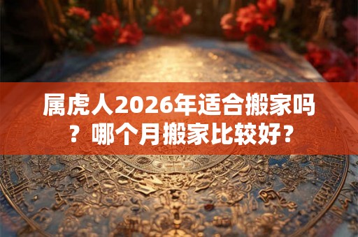 属虎人2026年适合搬家吗？哪个月搬家比较好？